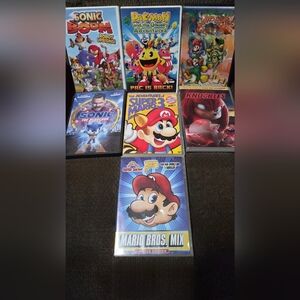 Super Mario Bros/Sonic The Hedgehog/Pac-Man 7pc DVD Lot